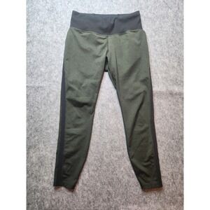 REI Co-op Womens Co-op Pursuit Leggings Olive Green Black Ribbed‎